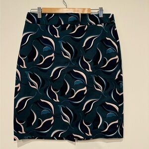 Ann Taylor Factory Skirt -multi color green base
